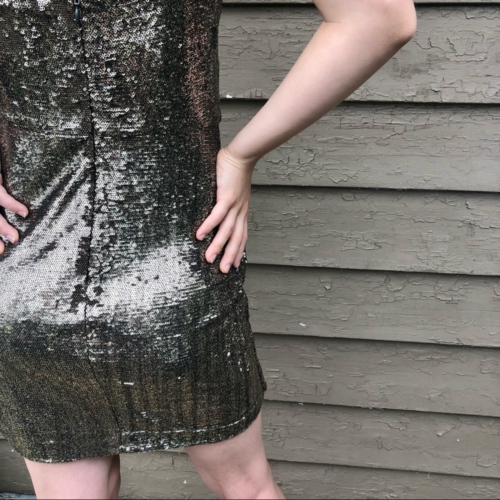 Parker Black Guayana metallic sequin mini-dress! - Picture 6 of 8